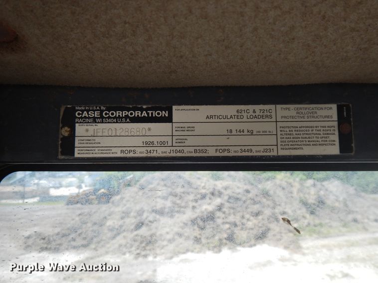 image for item DF5378 2000 Case 721C  wheel loader