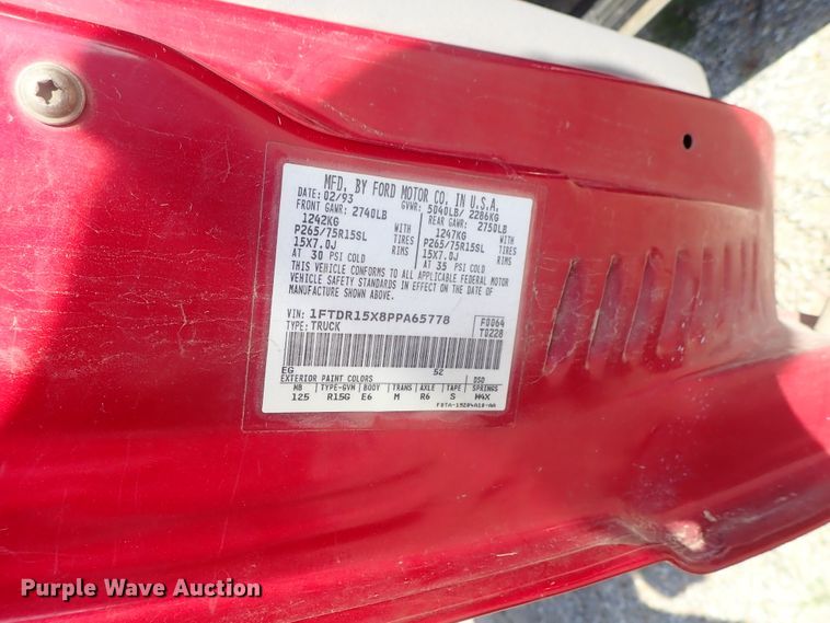 image for item DG2263 1993 Ford Ranger  SuperCab pickup truck