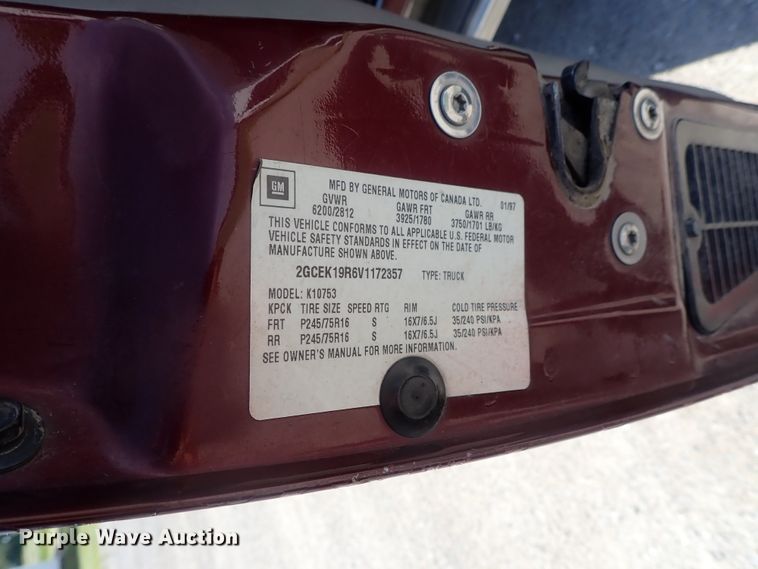 image for item DG2266 1997 Chevrolet K1500  Ext. Cab pickup truck