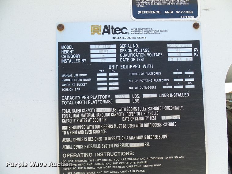 image for item DG5740 1996 GMC TopKick C6500  forestry bucket truck