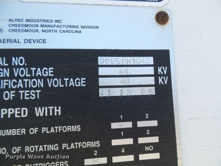 image for item DG5740 1996 GMC TopKick C6500  forestry bucket truck