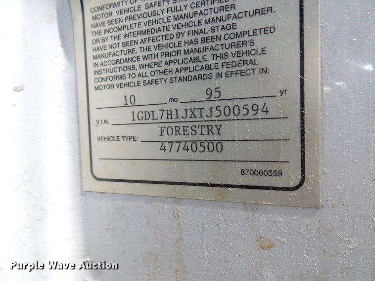 image for item DG5740 1996 GMC TopKick C6500  forestry bucket truck