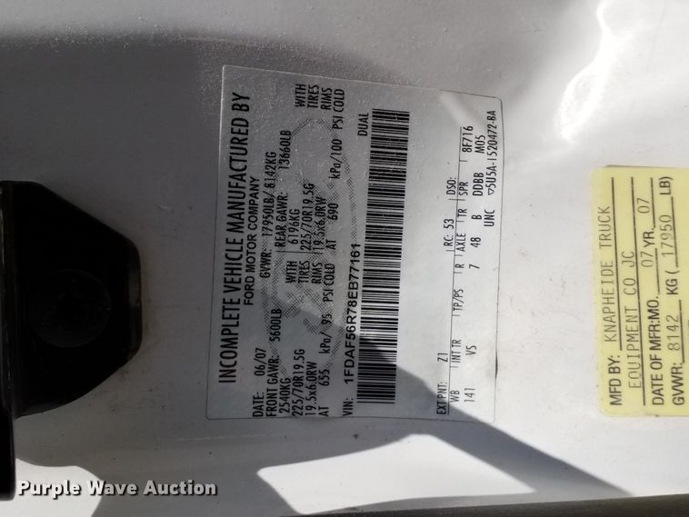 image for item DG5741 2008 Ford F550 Super Duty  bucket truck