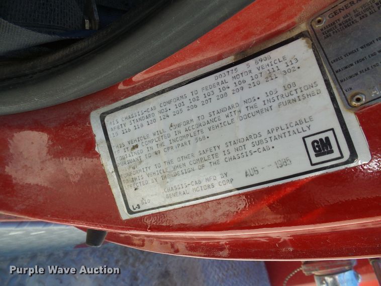 image for item DG5745 1986 Chevrolet C70  pumper fire truck