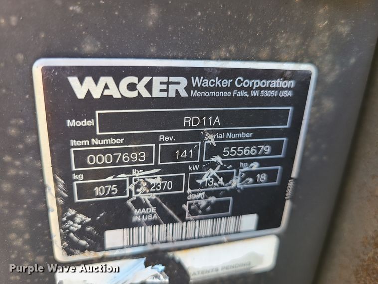 image for item FX9516 Wacker RD11A  double drum roller