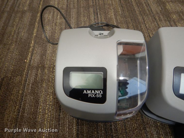 image for item GA9045 (3) Amano Pix-55 time clocks