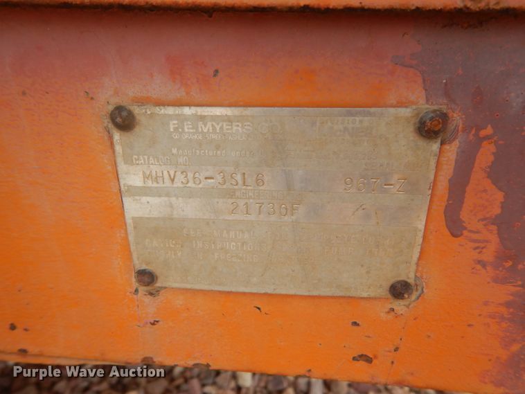 image for item GA9048 Myers MHV36-33L6 sewer jetter