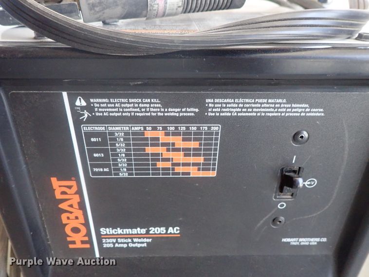 image for item GW9448 Hobart Stickmate 205 AC stick welder