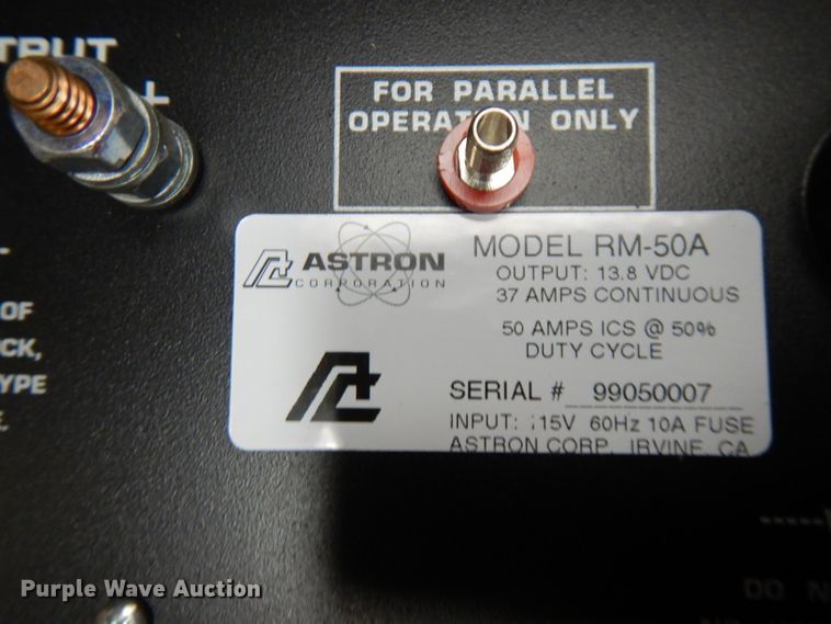 image for item HG9036 (4) Astron RM-50A power supplies