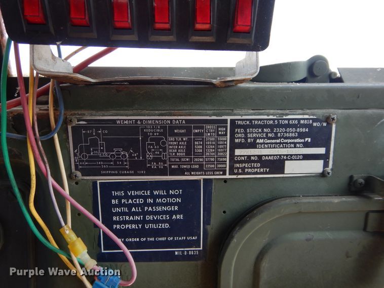 image for item HS9662 Am General M818  pumper fire truck