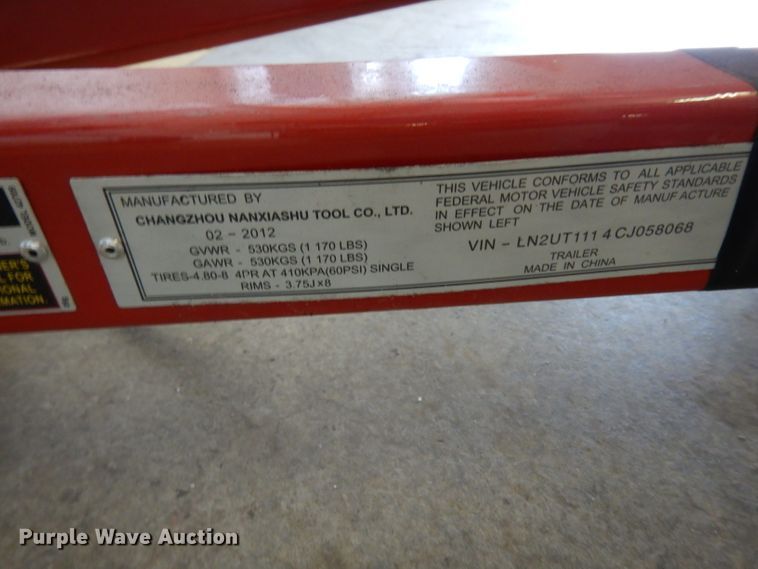 image for item HV9325 2012 Haul Master utility trailer