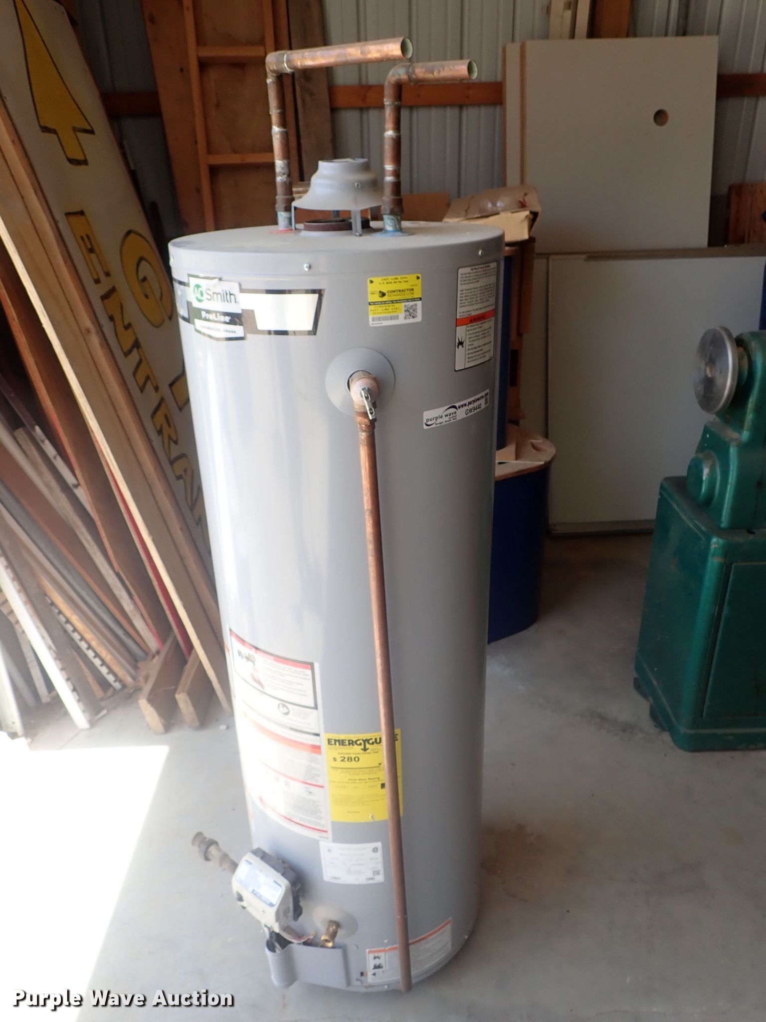 A.O. Smith GCR-40-400 water heater in Garden Plain, KS | Item GW9440 sold |  Purple Wave