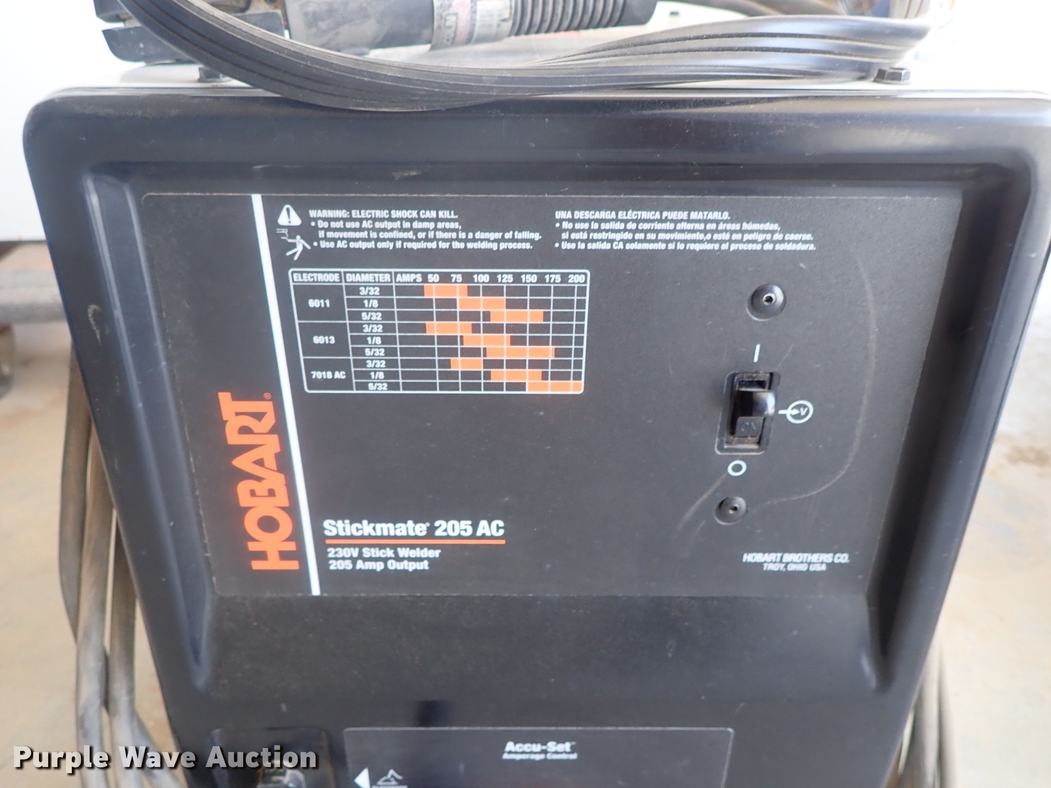 Hobart Stickmate 205 AC stick welder in Garden Plain, KS Item GW9448