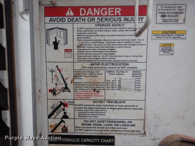 image for item AE9744 2008 Chevrolet C5500  utility bed truck with crane