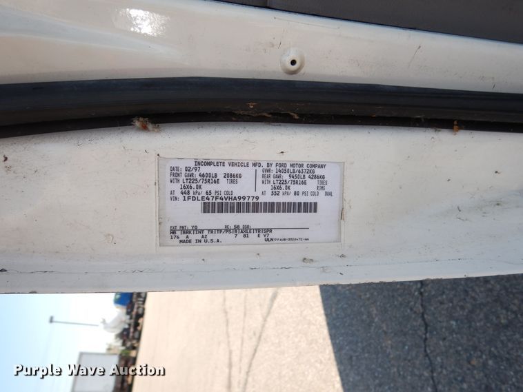 image for item DA8386 1997 Ford Econoline E450  box truck