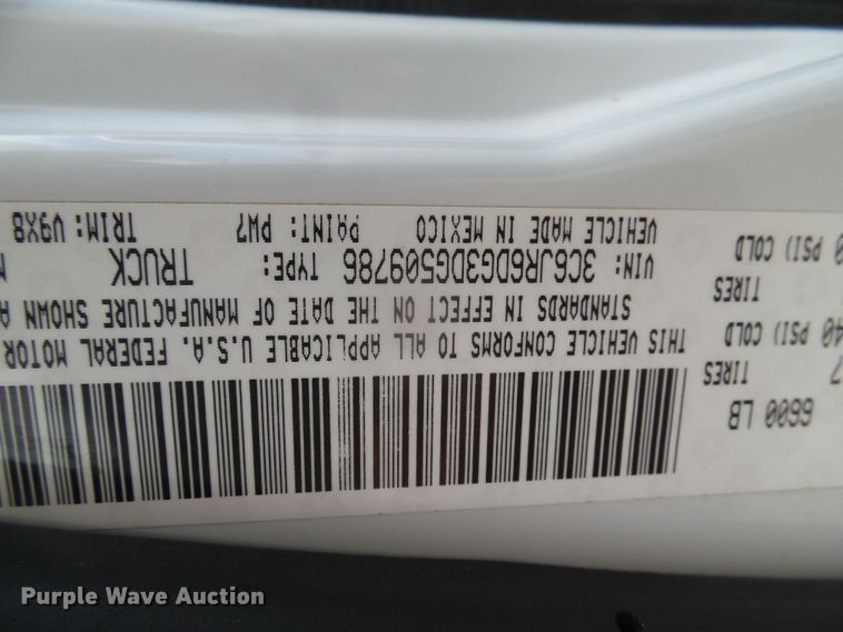 image for item DD0479 2013 Dodge Ram 1500  pickup truck