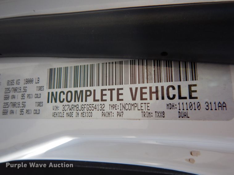 image for item DF5383 2015 Dodge Ram 5500  service truck