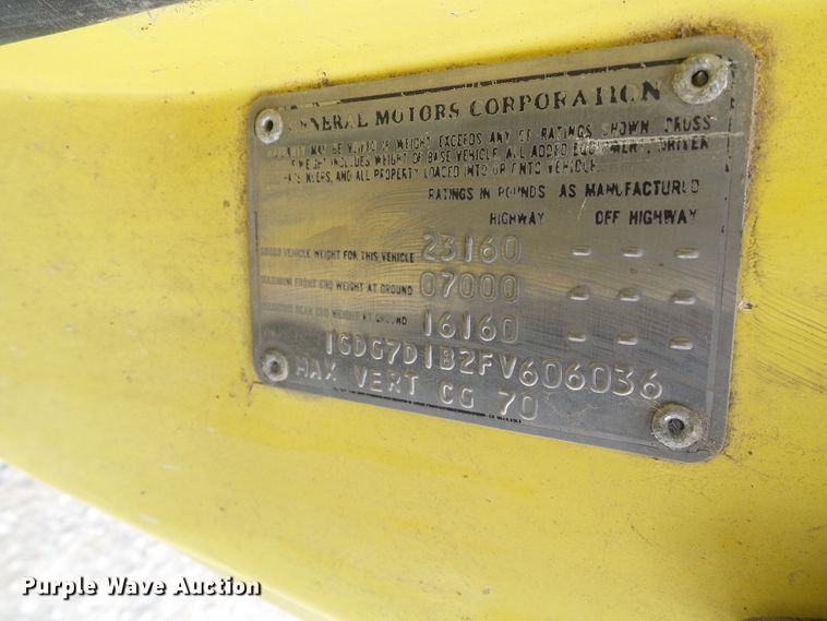 image for item DG1935 1985 GMC C6000  box truck