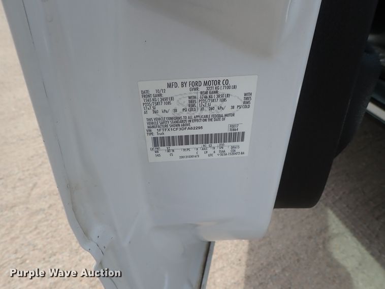 image for item DG2289 2013 Ford F150  SuperCab pickup truck