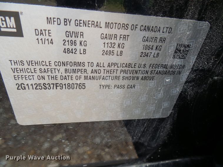 image for item DG5685 2015 Chevrolet Impala