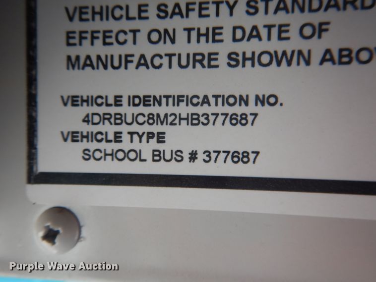 image for item DG5988 2017 International 3000CE school bus