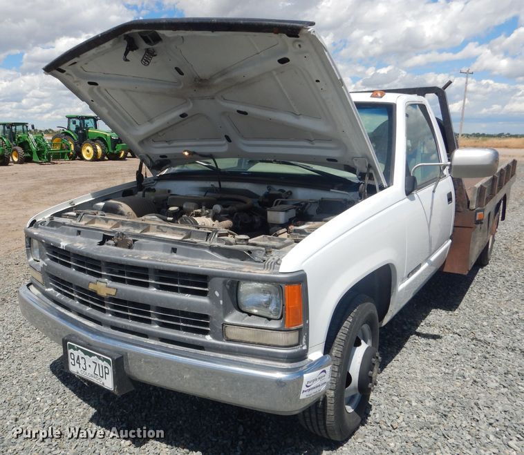 image for item DG5996 1996 Chevrolet 3500  flatbed pickup truck