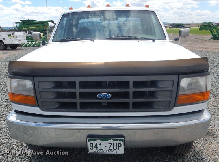 image for item DG5997 1996 Ford F350 XL  SuperCab utility bed pickup truck