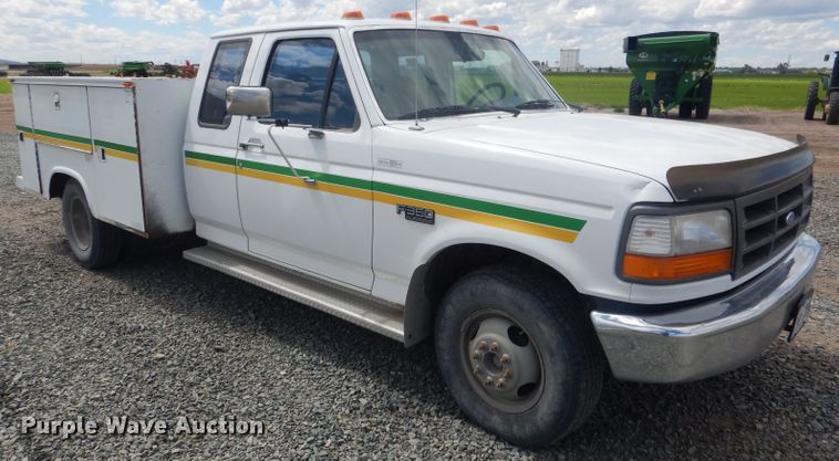 image for item DG5997 1996 Ford F350 XL  SuperCab utility bed pickup truck