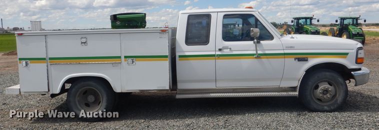 image for item DG5997 1996 Ford F350 XL  SuperCab utility bed pickup truck