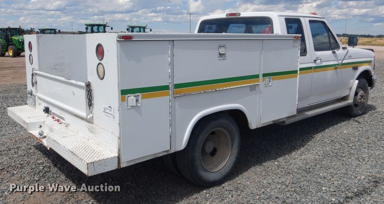image for item DG5997 1996 Ford F350 XL  SuperCab utility bed pickup truck