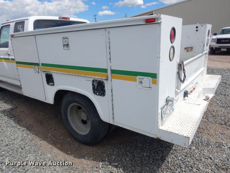 image for item DG5997 1996 Ford F350 XL  SuperCab utility bed pickup truck