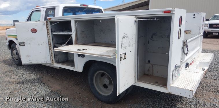 image for item DG5997 1996 Ford F350 XL  SuperCab utility bed pickup truck