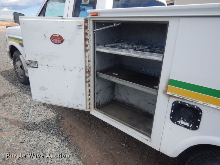 image for item DG5997 1996 Ford F350 XL  SuperCab utility bed pickup truck
