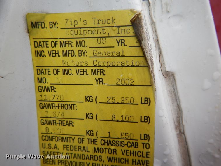 image for item DG7838 2002 Chevrolet C6500  rollback truck