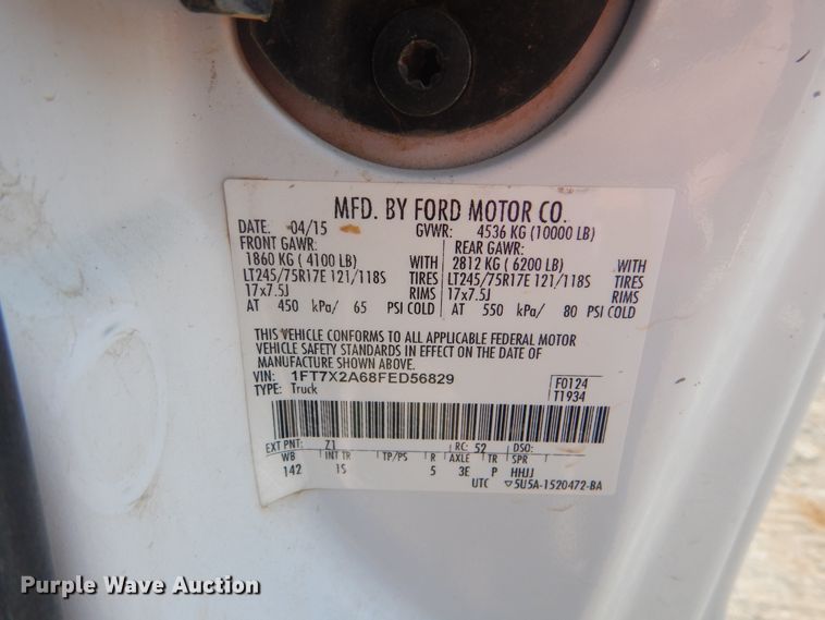 image for item DG8629 2015 Ford F250 Super Duty  SuperCab pickup truck