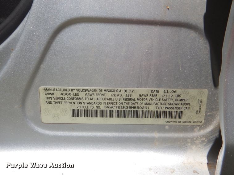 image for item DG8669 2006 Volkswagen Jetta TDI
