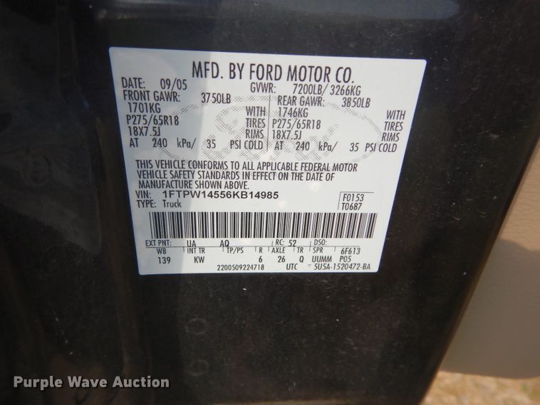 image for item DH4468 2006 Ford F150  SuperCrew pickup truck