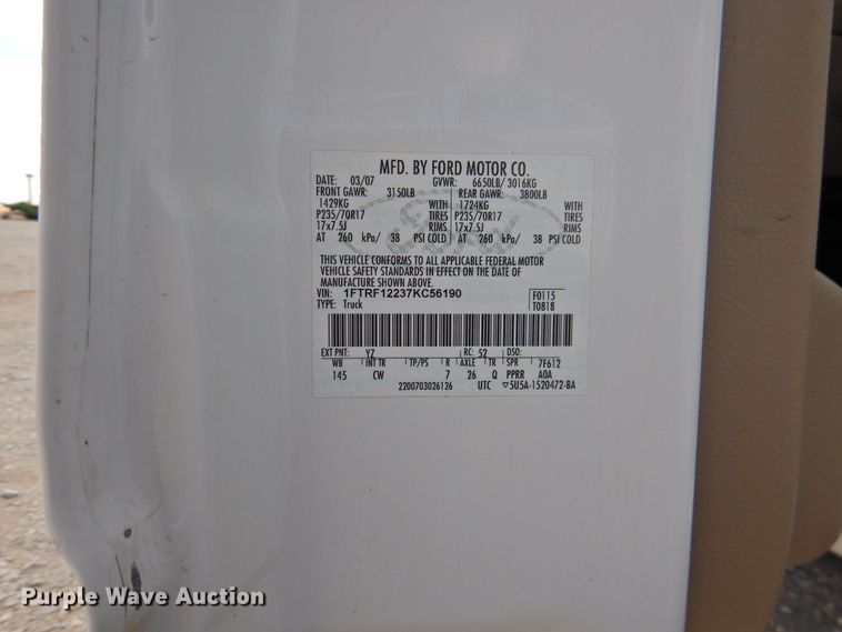 image for item DI0160 2007 Ford F150  pickup truck