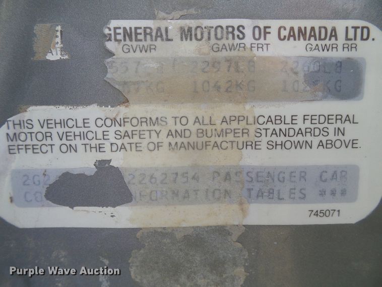 image for item EL9177 1983 Pontiac Bonneville Brougham