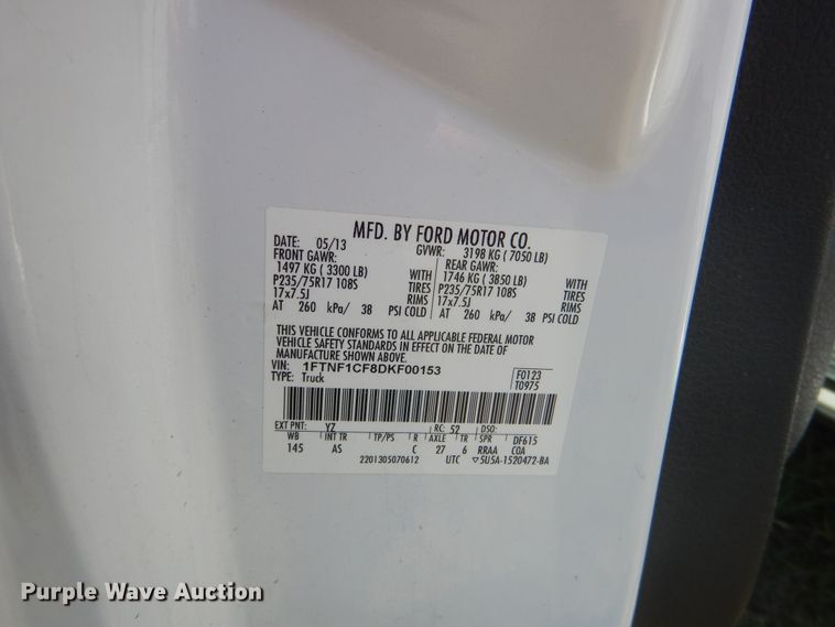 image for item ES9638 2013 Ford F150  pickup truck