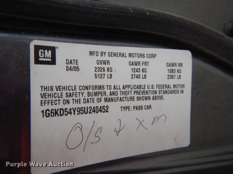 image for item FA9350 2005 Cadillac DeVille