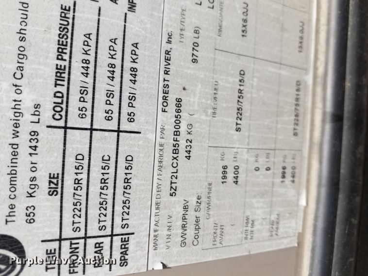 image for item GA9104 2015 Lacrosse Luxury Lite camper