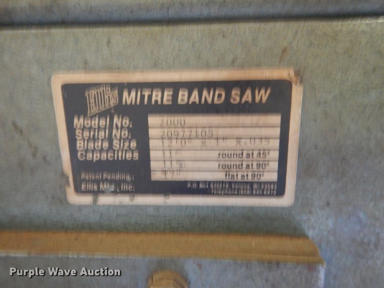 image for item GA9110 Ellis 2000 metal miter bandsaw