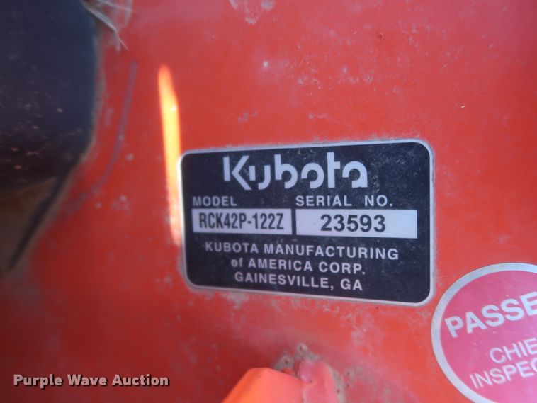 image for item GS9967 2016 Kubota Z122RKW ZTR lawn mower