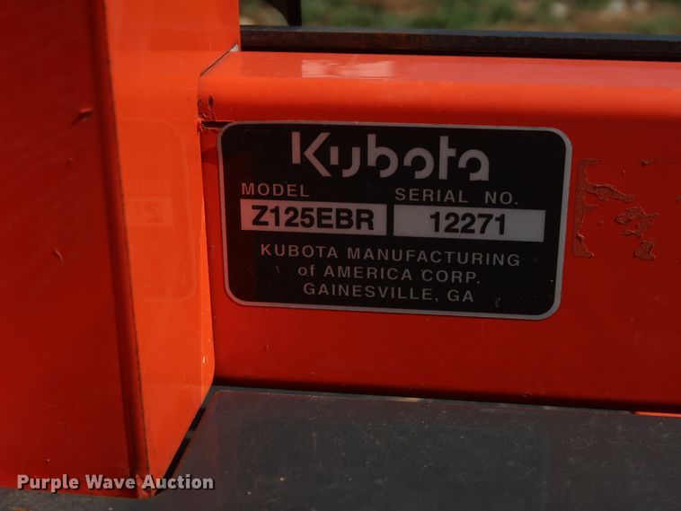 image for item GS9968 2014 Kubota Z125EBR ZTR lawn mower