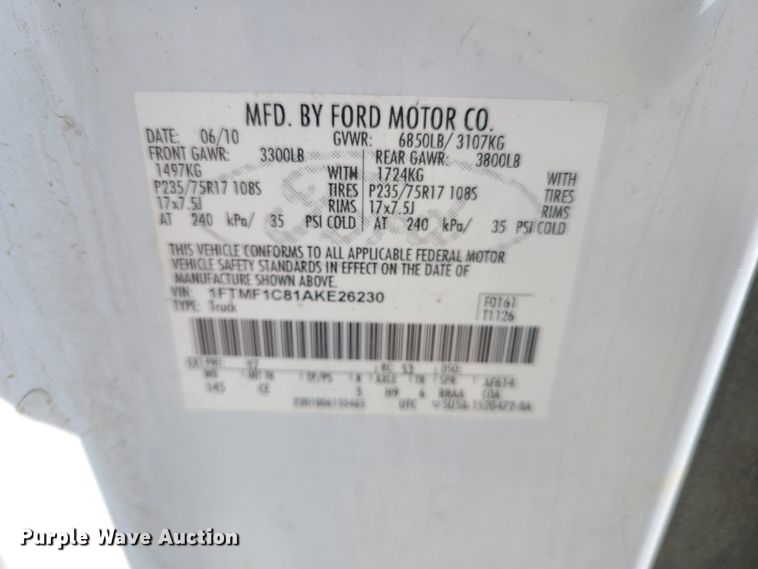 image for item GT9073 2010 Ford F150  pickup truck
