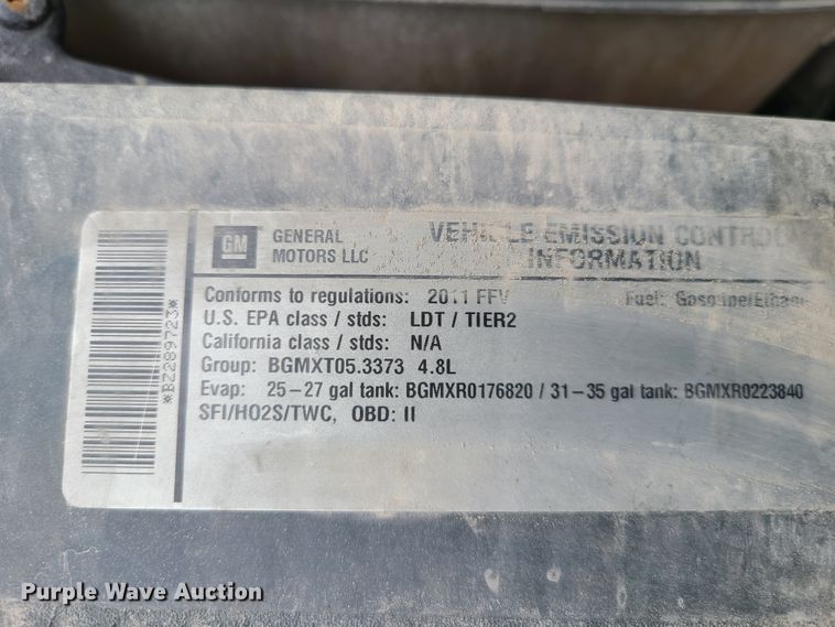 image for item GT9076 2011 Chevrolet Silverado 1500  Ext. Cab pickup truck