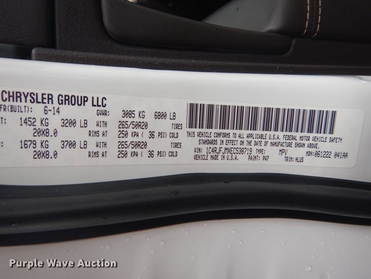 image for item GV9081 2014 Jeep Grand Cherokee SUV