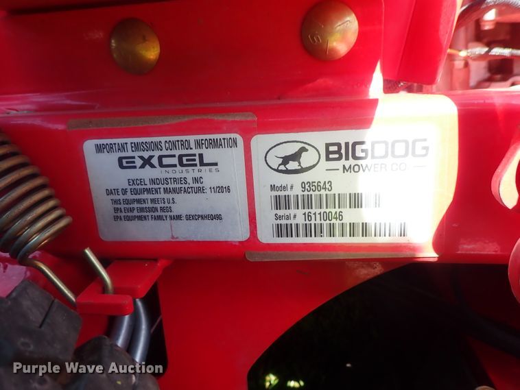 image for item GW9456 Big Dog 935643 ZTR lawn mower