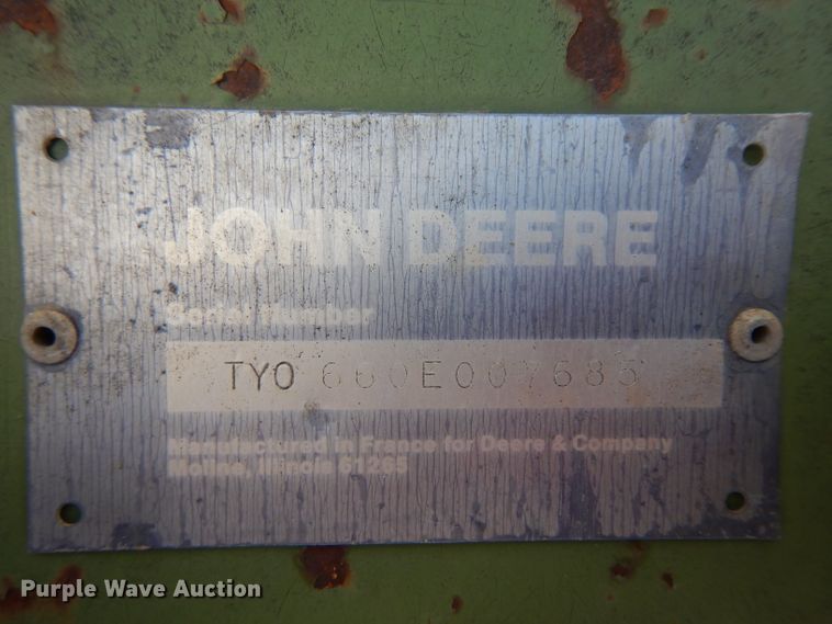 image for item HA9266 John Deere 660 tiller